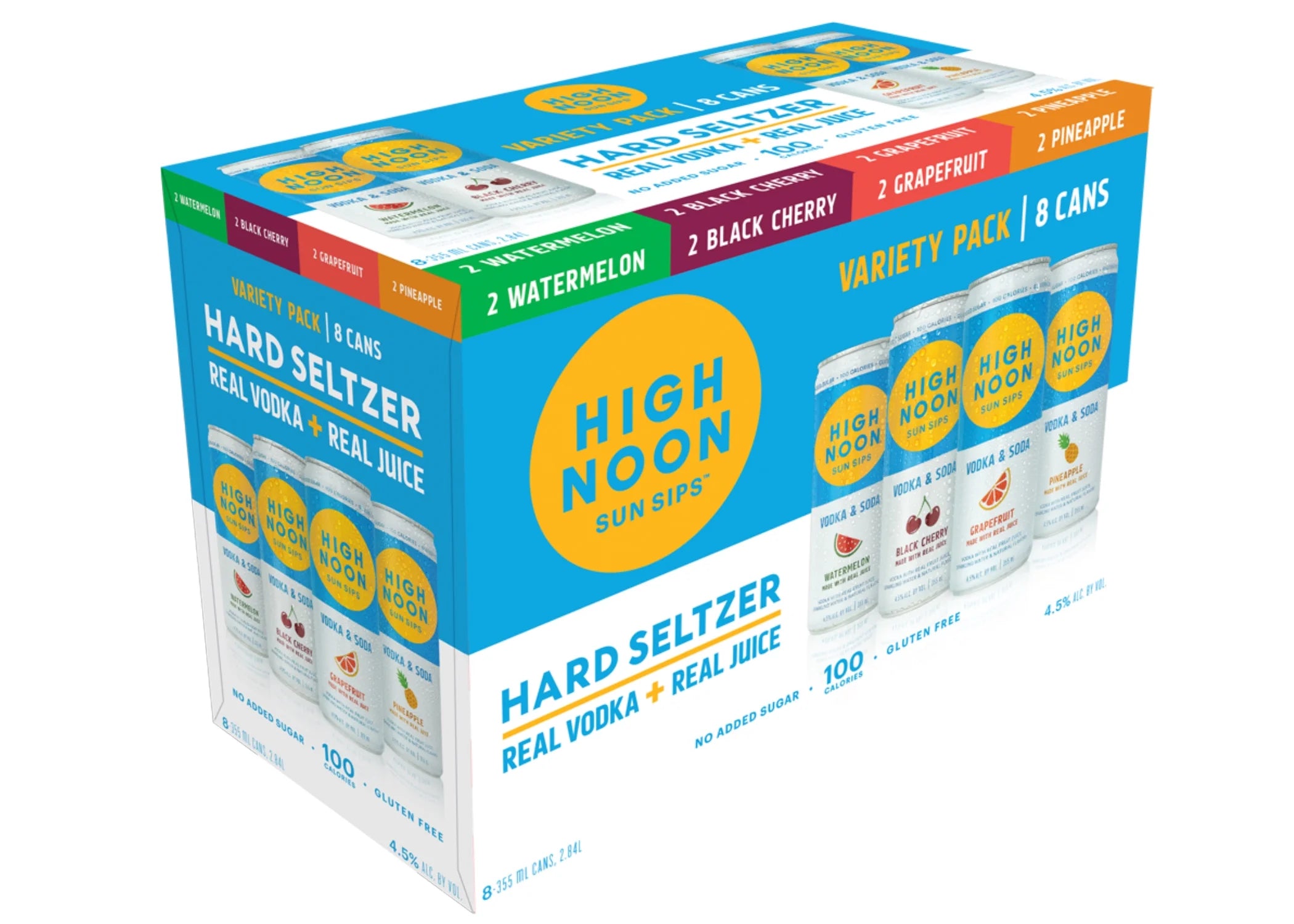 High Noon Vodka Hard Seltzer Day Variety Pack 8pk Cans – Wine