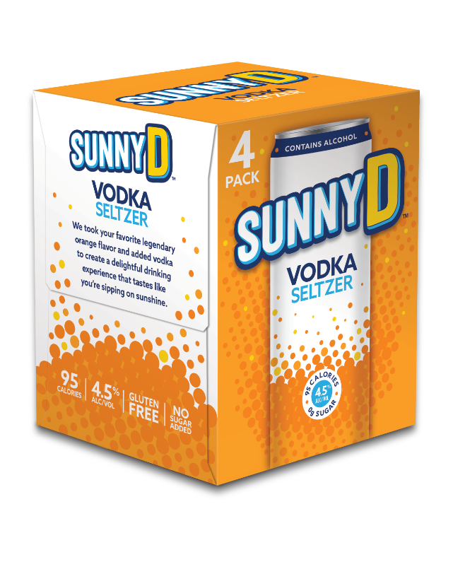 SunnyD Vodka Seltzer 4pk cans