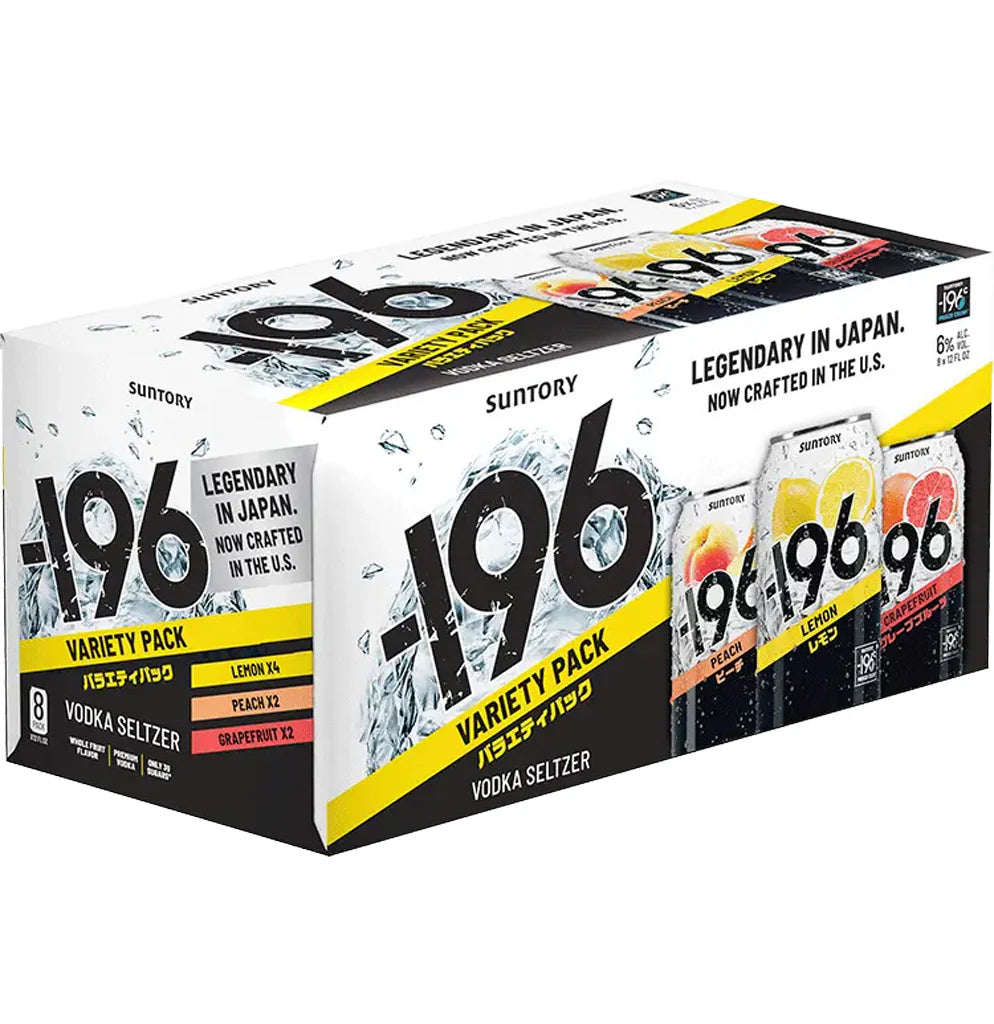 Suntory -196 Vodka Hard Seltzer Variety Pack 8pk cans – Wine Suntory -196 Vodka Hard Seltzer Variety Pack 8pk cans – Wine