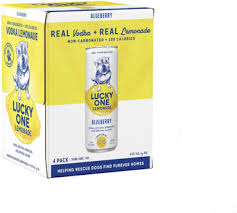 Lucky One Blueberry 4pk cans 355mL
