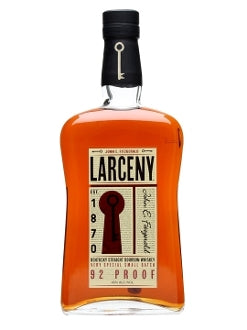 Larceny Bourbon Whiskey 1.75 L Type: Liquor Categories: 1.75L, Bourbon, size_1.75L, subtype_Bourbon, subtype_Whiskey, Whiskey. Buy today at Wine and Liquor Mart Poughkeepsie