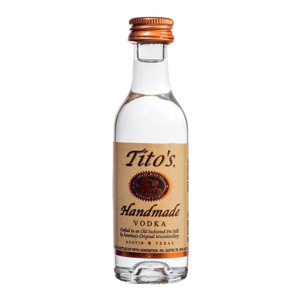 Tito's Handmade Vodka - 50mL Type: Liquor Categories: 50mL, quantity high enough for online, size_50mL, subtype_Vodka, Vodka. Buy today at Wine and Liquor Mart Poughkeepsie