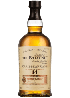 The Balvenie 14 Year Old Caribbean Cask Scotch Whiskey 750mL Type: Liquor Categories: 750mL, quantity exception rare, Scotch, size_750mL, subtype_Scotch, subtype_Whiskey, Whiskey. Buy today at Wine and Liquor Mart Poughkeepsie