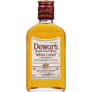 Dewar's® "White Label" Blended Scotch Whisky 200mL Type: Liquor Categories: 200mL, quantity high enough for online, Scotch, size_200mL, subtype_Scotch, subtype_Whiskey, Whiskey. Buy today at Wine and Liquor Mart Poughkeepsie