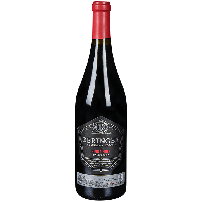 Beringer Founders' Estate Pinot Noir - 750mL Type: Red Categories: 750mL, California, Pinot Noir, quantity high enough for online, region_California, size_750mL, subtype_Pinot Noir. Buy today at Wine and Liquor Mart Poughkeepsie