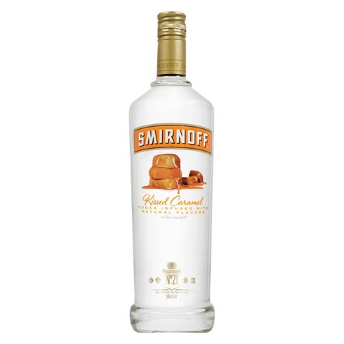 Smirnoff Kissed Caramel Vodka - 1L Bottle Type: Liquor Categories: 1L, quantity low hide from online store, size_1L, subtype_Vodka, Vodka. Buy today at Wine and Liquor Mart Poughkeepsie
