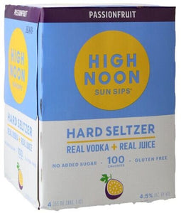 High Noon Sun Sips Vodka Hard Seltzer Passionfruit 4pk cans