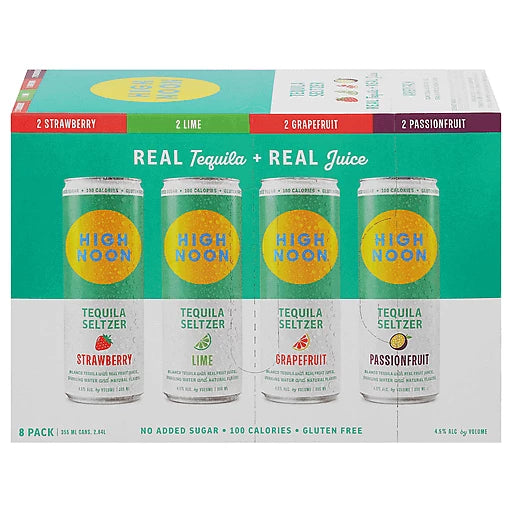 High Noon Tequila Seltzer Variety 8 Pack/355mL