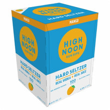 Load image into Gallery viewer, High Noon Sun Sips Vodka Hard Seltzer Mango 4pk cans
