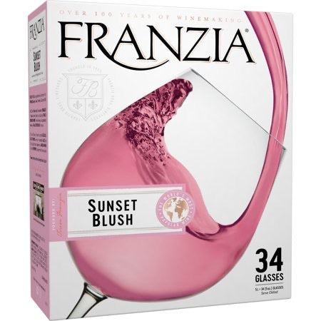 Franzia - Sunset Blush 5L Type: Pink Categories: 5 Liter Box, California, quantity high enough for online, region_California, Rosé, size_5 Liter Box, subtype_Rosé. Buy today at Wine and Liquor Mart Poughkeepsie