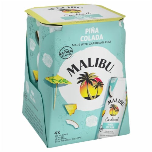 Malibu Piña Colada 4 Pack 355mL Cans