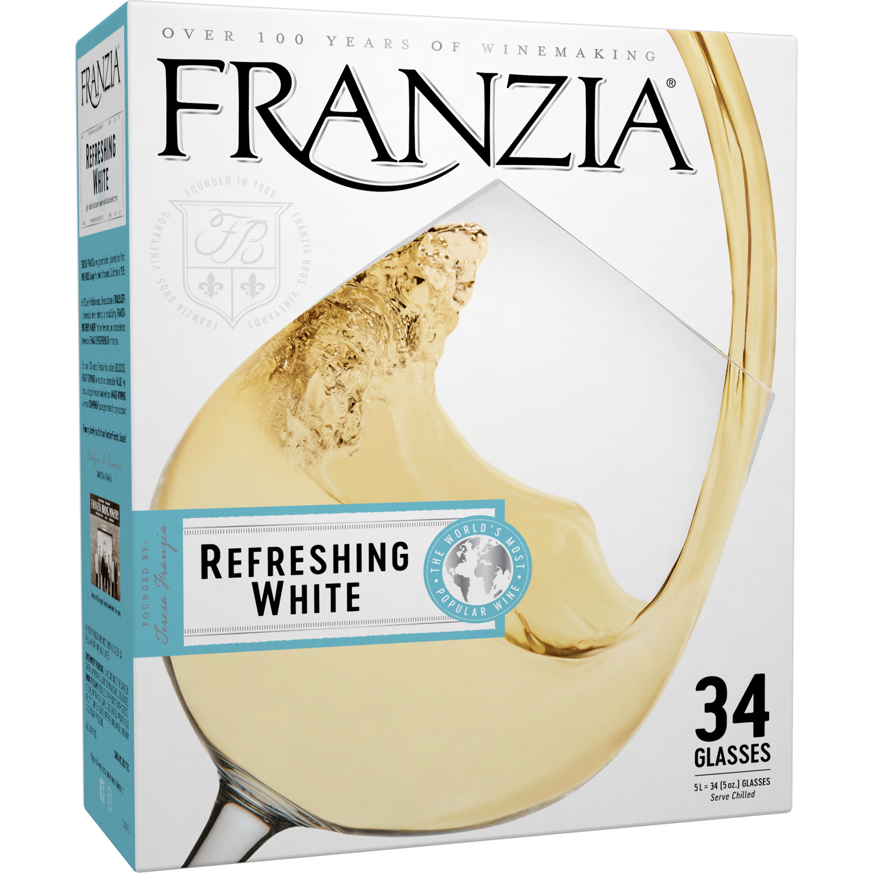 Franzia Refreshing White Wine 5 Liter Box Wine Liquor Mart
