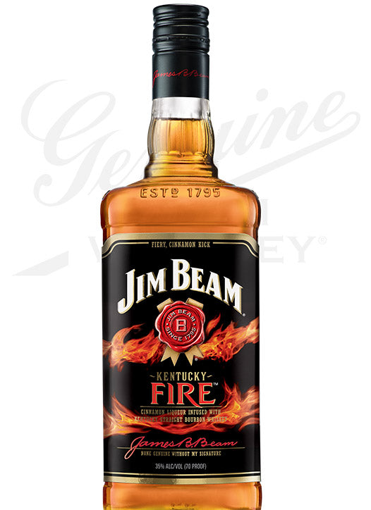 Jim Beam Kentucky Fire Straight Bourbon Whiskey 1L