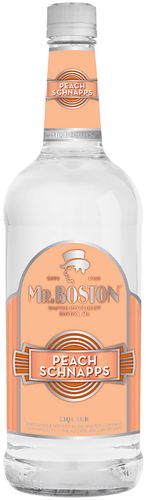 Mr. Boston Peach Schnapps 1L Type: Liquor Categories: 1L, Liqueur, Schnapps, size_1L, subtype_Liqueur, subtype_Schnapps. Buy today at Wine and Liquor Mart Poughkeepsie